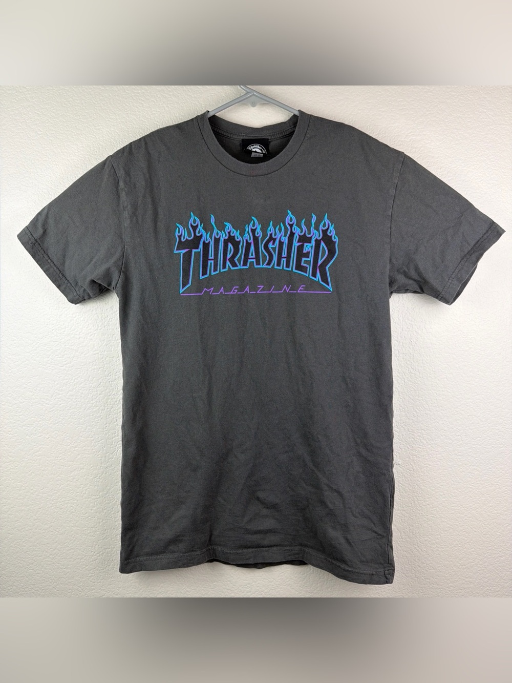 Thrasher Magazine Shirt Short Sleeve Gray Adult Small